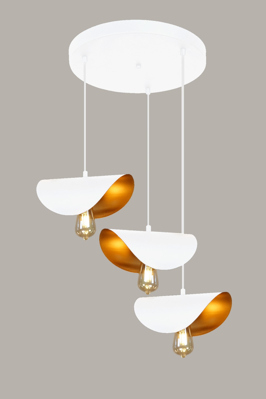 BELLA  AVİZE 3LÜ BEYAZ