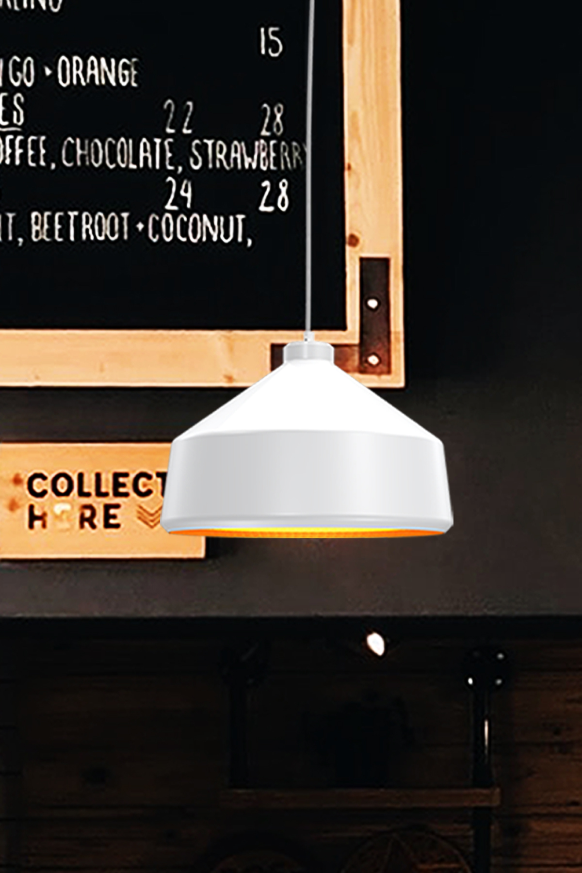 Avize Sarkıt -Münih-Basic-Beyaz; Mutfak, yemek odası, salon, cafe,otel